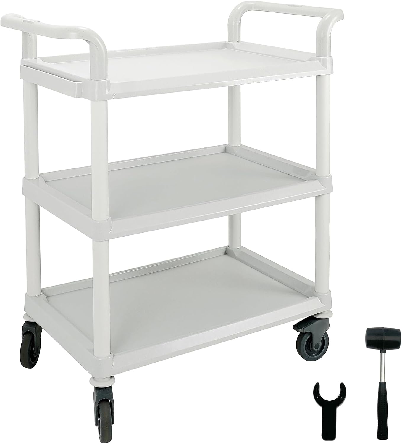 Commercial Kitchen Warehouse - Troli Utilitas Plastik 3 Tingkat Besar