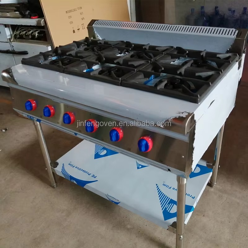 Commercial Kitchen And - Peralatan Dapur Komersial Profesional 6 Tungku