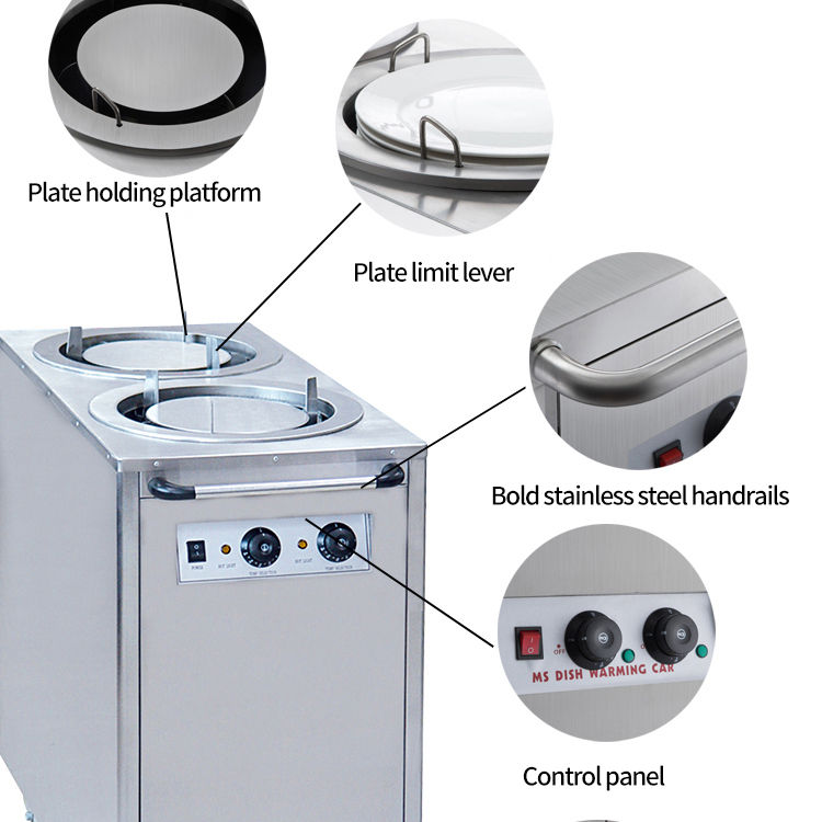 Commercial Kitchen Outlets - Troli Pemanas Piring Listrik Komersial untuk