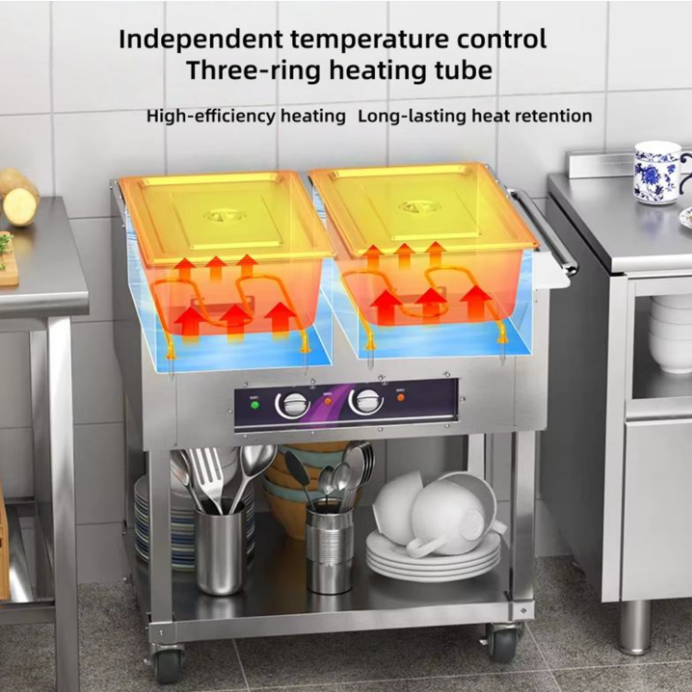 Pemanas Makanan Komersial List - Bain Marie Food Warmer ulasan dan harga