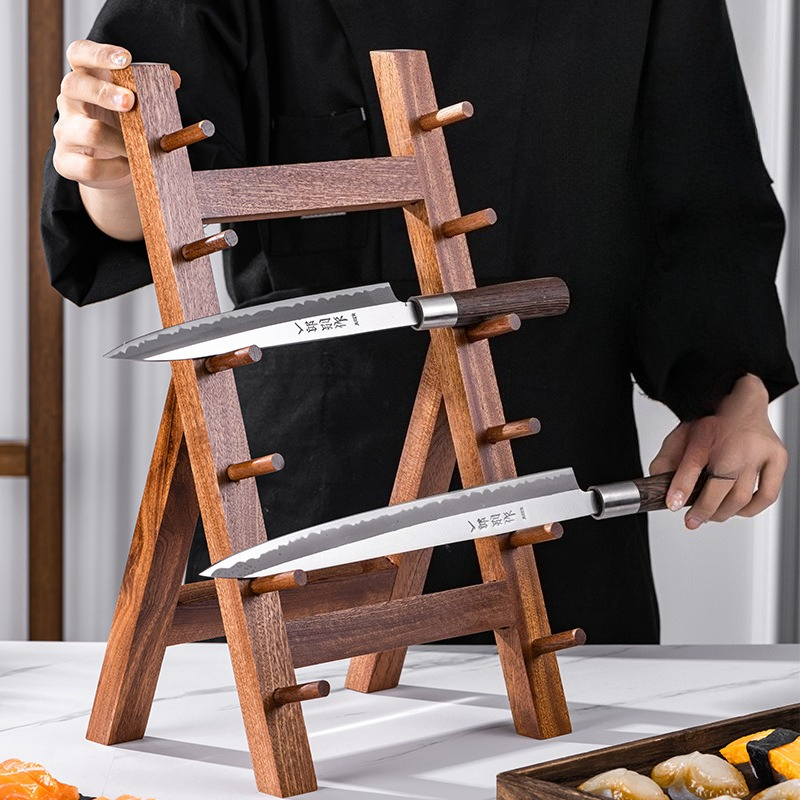 Rak Pisau Sashimi Poles Tangan - Commercial Kitchen Knife Storage ulasan dan harga