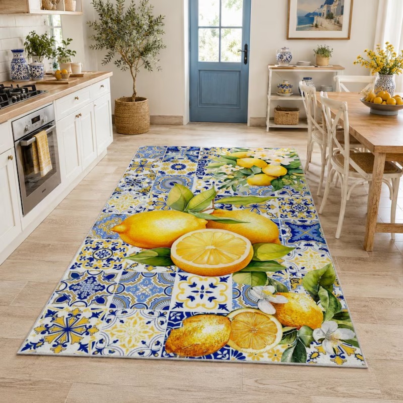 Karpet Ubin Lemon Mediterania  - Commercial Kitchen Tile Flooring ulasan dan harga