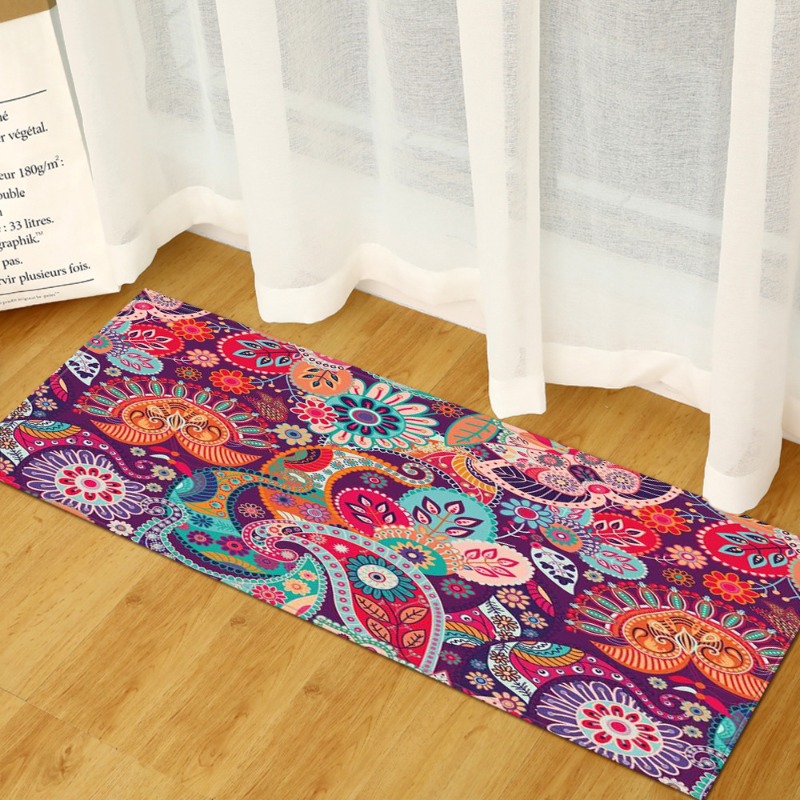 Karpet Panjang Pola Ubin Biru- - Commercial Kitchen Tile Flooring ulasan dan harga